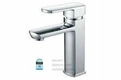Designer MILAN Square Bathroom WELS Basin Flick Mixer Tap