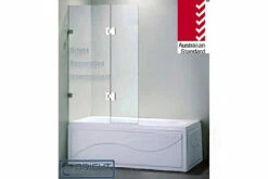 Frameless OverBath Shower Screen Fixed Panel 10mm Toughen Glass 900 X1450