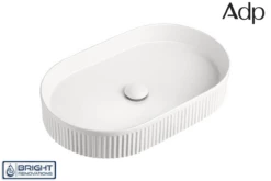 ADP Pill Fluted Above Counter Ceramic Basin