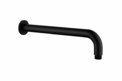 Bathroom Round Shower Wall Arm 400mm Chrome Matte/Black -Bathroom Supplies Sales Store SAR R400BLK 1200x800 1