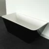 STARFISH BLACK BACK TO WALL Bathroom Square Freestanding Acrylic BathTub-1500MM&1700MM -Bathroom Supplies Sales Store SHARK20BLACK20B 1200x800 1