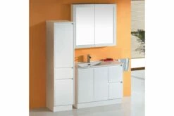 GLEN Bathroom White Finger Pull Hidden Handle Vanity 1000mm