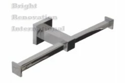 Bathroom Square STREAM Accessory Brass Chrome Double Toilet Pape Roll Holder