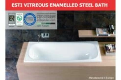 Marbletrend Quality ESTI Enamelled Steel Drop In Bathtub 1700MM