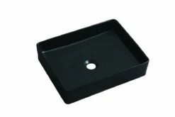 APOLLO Satin Matte Black SlimLine Bathroom Square Vanity Sink Basin Bowl