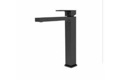 Celia MATT BLACK Bathroom WELS Tall Basin Flick Mixer Tap
