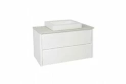 REVO Bathroom Double Drawer Vanity Stone Bench Square ABOVE COUNTER Basin, 900MM