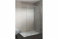 U Brackets/Channel Frameless Walk In Shower Fixed Panel 10mm Toughen Glass 550x2000