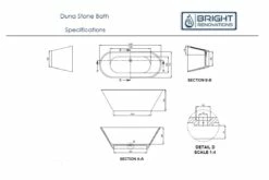Kaskade Duna Stone Bath -Bathroom Supplies Sales Store duna20specs 1200x800 1