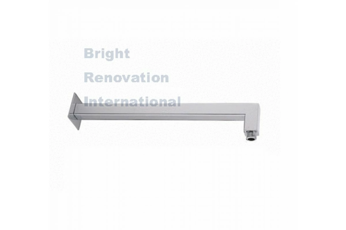 Bathroom Square Solid Brass Chrome Shower Arm 350mm 3 Bathroom Square Solid Brass Chrome Shower Arm 350mm