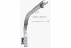 SQUARE Pistol Wall Mounted Solid Brass Chrome Shower Arm