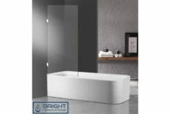 Frameless OverBath Shower Screen Fixed Panel 10mm Toughen Glass 700x1450