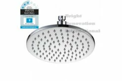 WELS Bathroom ROUND Rain Brass Chrome Thin Shower Head 300mm